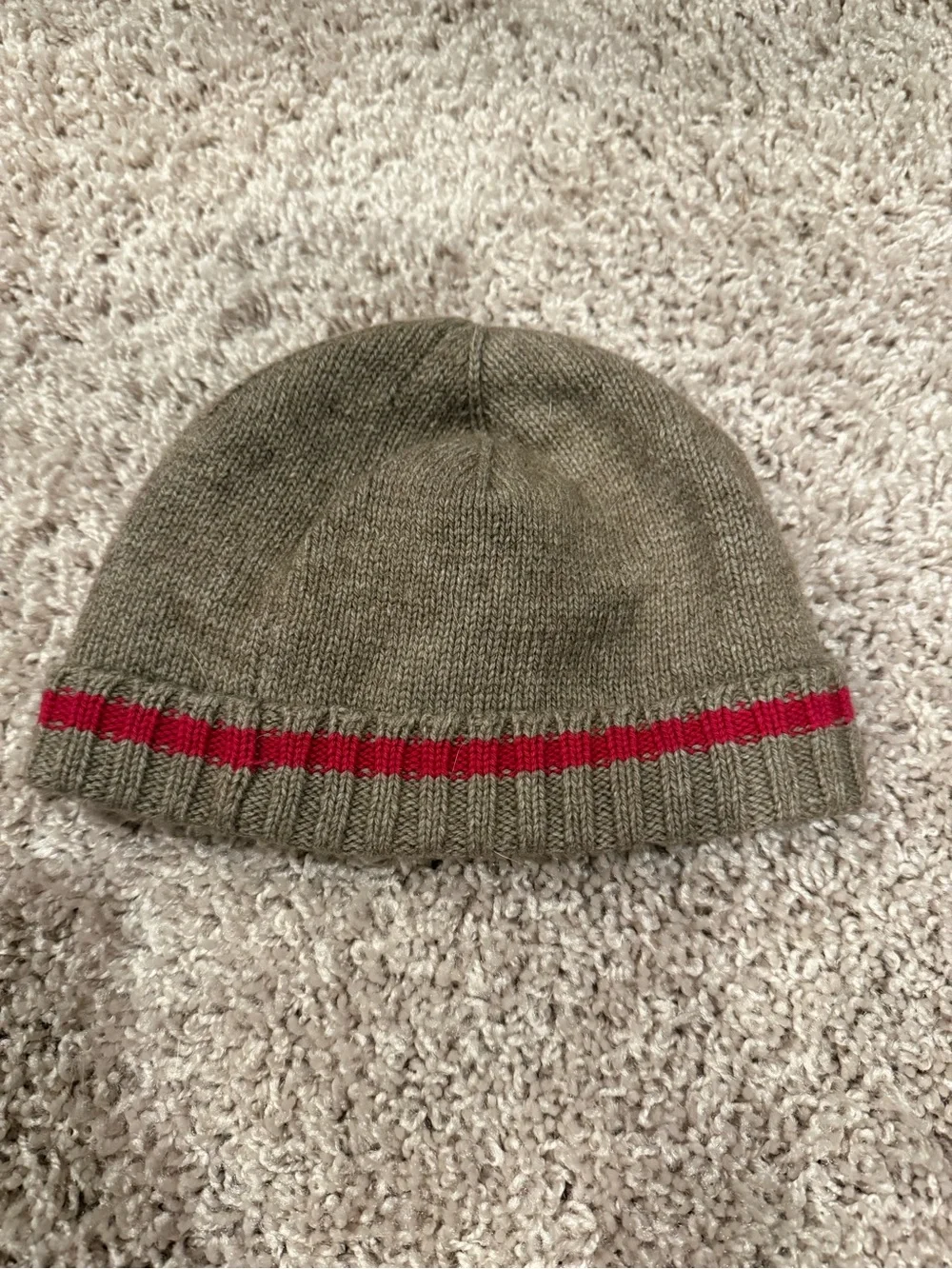Janie and Jack Beanie with Red Train Accent